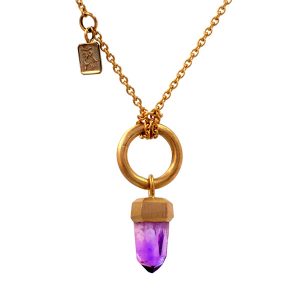 Collier Amethyst Anhänger in750/... rot Gold